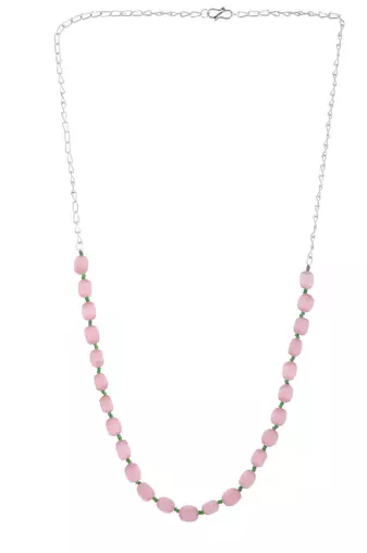 Pink beads necklace