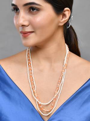 Layered beads pearl necklace 1