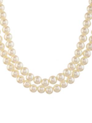 Double line pearl necklace 3