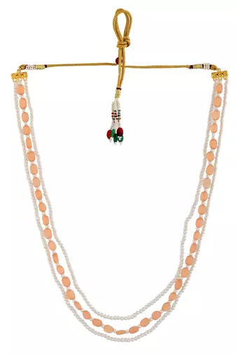 Layered beads pearl necklace