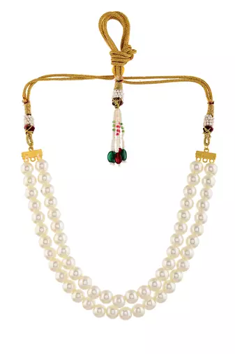 Double line pearl necklace