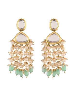 Long kundan pearl earrings 4