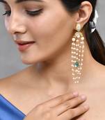 Chandelier pearl kundan earrings