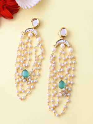 Chandelier pearl kundan earrings 2