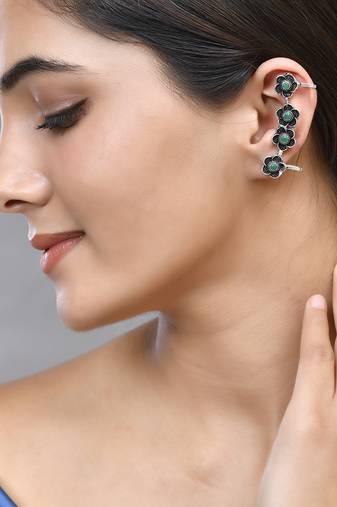 Oxidised silver earcuffs