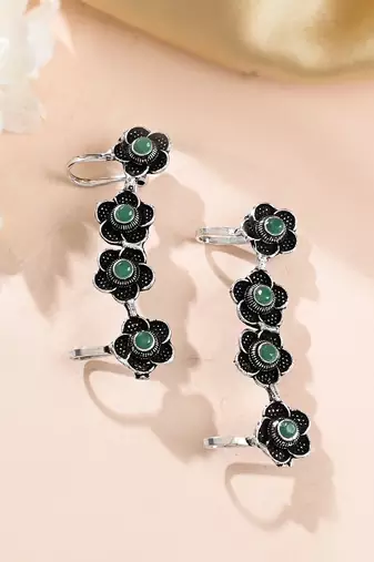 Oxidised silver earcuffs
