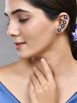 Oxidised silver earcuffs 1