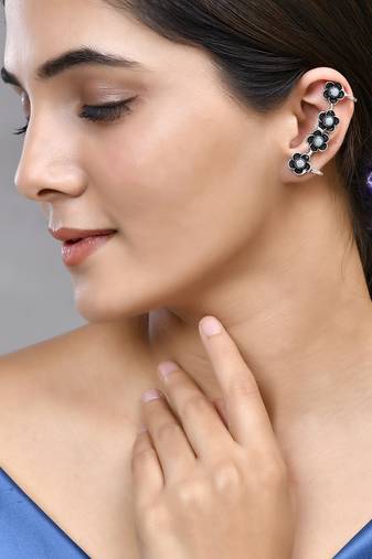 Oxidised silver earcuffs