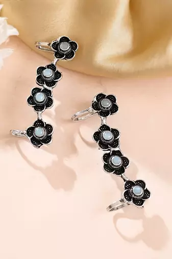 Oxidised silver earcuffs