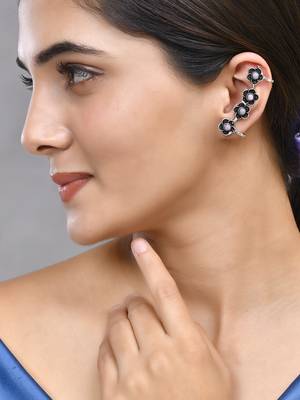 Oxidised silver earcuffs 1