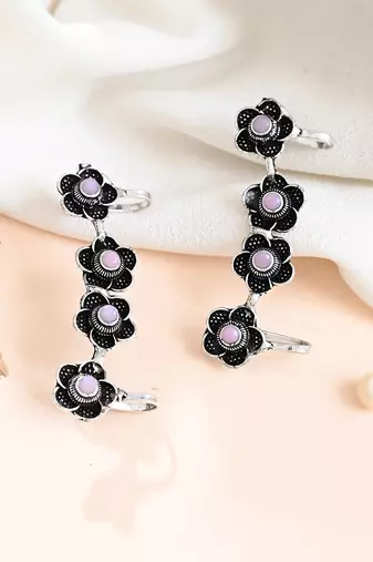Oxidised silver earcuffs