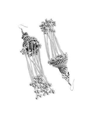 Oxidised silver long jhumki 4