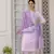 Lavendar viscosee embroidery work ethnic salwar suit