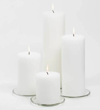 Voidrop pure wax cinnamon fragranced (cinnamon) pillar candles, set of 4 scented pillar candles color white 5