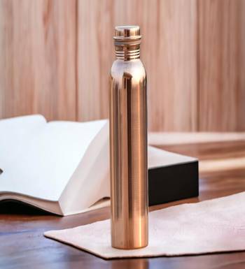 Voidrop pure copper water bottle leak proof 1 ltr brown-copper vessel water bottle-capacity 34 oz plain copper bottle 3