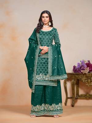 Rama gold crush fabric designer embroidery work heavy looks palazzo dress 2