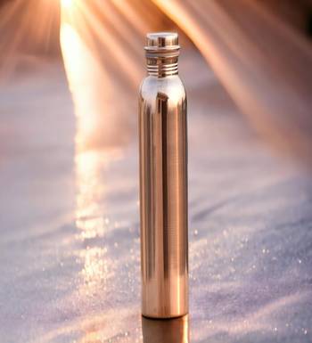 Voidrop pure copper water bottle leak proof 1 ltr brown-copper vessel water bottle-capacity 34 oz plain copper bottle 5