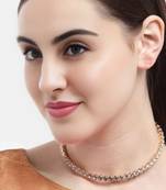 Mansiyaorange single line white  ad stone choker set for girls and women