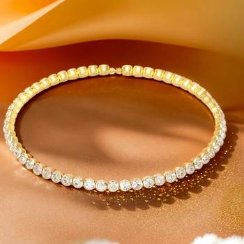 Mansiyaorange single line white  ad stone choker set for girls and women 3