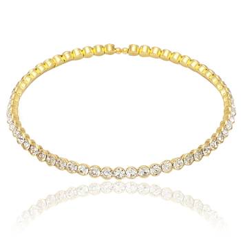Mansiyaorange single line white  ad stone choker set for girls and women 5