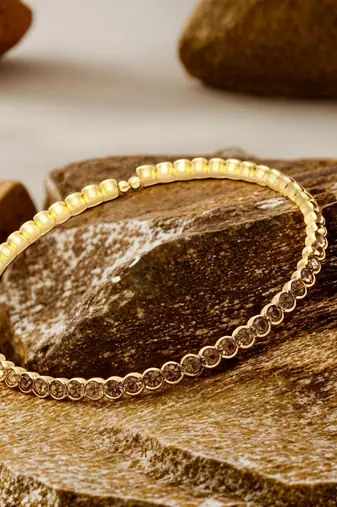 Mansiyaorange single line copper golden  ad stone choker set for girls and women