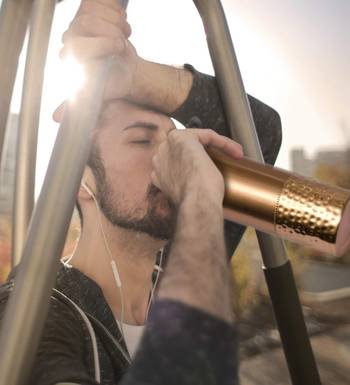 Voidrop round hammered pure copper bottle 3