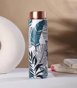 Voidrop meenakari leaf design 750 ml leak proof pure copper water bottle-copper pure copper bottle leaf design