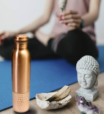 Voidrop round hammered pure copper bottle 5