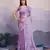 Lavender jimmi silk c thread sequins embroidery work heavy ceremonial saree