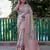Peach pashmina Woven heavy looks saree with digital printed