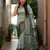 Pista dola silk Woven border saree with digital kalamkari and bandhej print