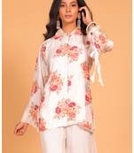 White  plazo top embroidery hand embroidery