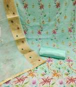 Luxurious multi-colour viscose simar embroidered dress material with dupatta