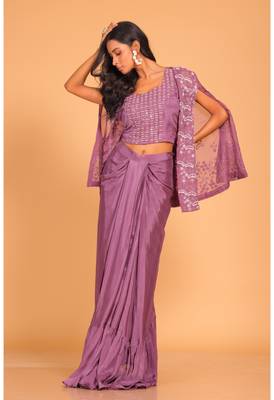 Light multicolour crop top with embroidery jacket hand embroidery 2