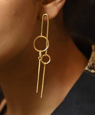 Gold circle of elegance  earring 2