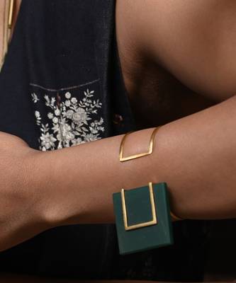 Green and gold verdant verve bold green bracelet 3