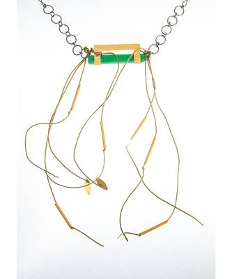 Green and gold sleek chic minimalist choker 3
