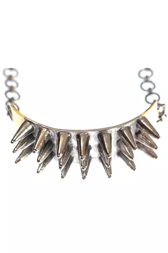 Gold and black edgy elegance spike bracelet