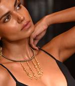 Gold and black spirit  hanging neckpiece