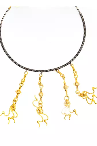 Gold and black spirit  hanging neckpiece