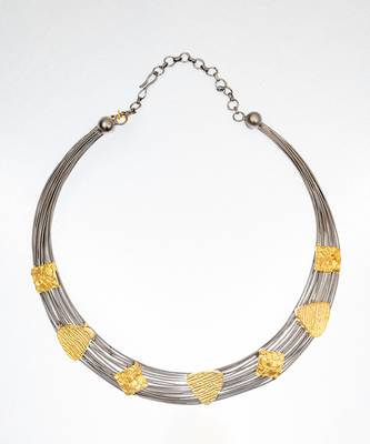 Gold and black meshed neckpiece 3