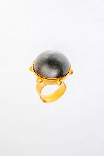 Gold and black bold statement ring