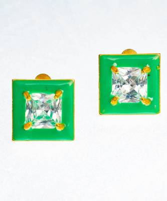 Green and gold enchantment  earring 2