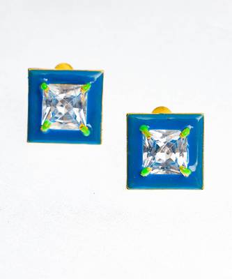 Blue and gold oceanic opulence earrings 3