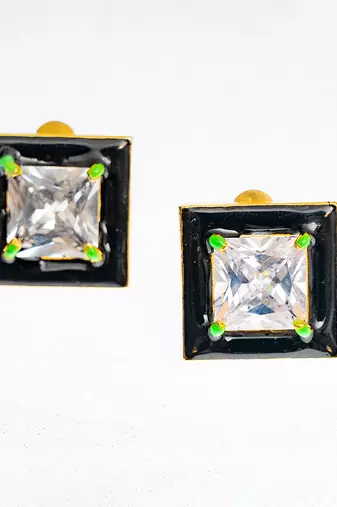Black and gold midnight noir earring
