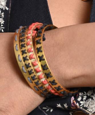 Black  red stacking plunge bangles 2