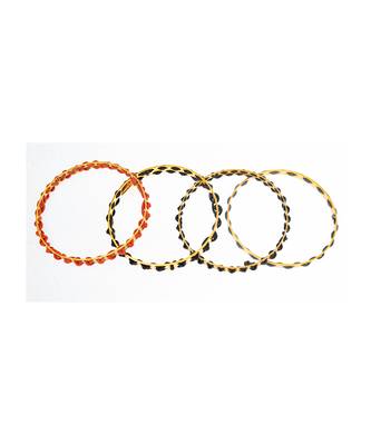 Black  red stacking plunge bangles 3