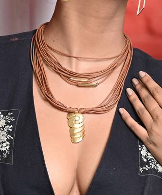 Brown and gold earth tones adorned necklaces 2