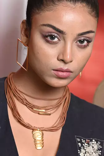 Brown and gold earth tones adorned necklaces