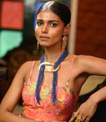 Blue & gold oceanic grace neckpiece